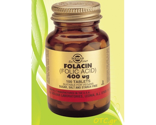 Solgar Folacin (Folic Acid) 400μg - Αναιμία