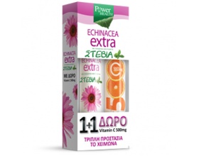 Power Health Echinacea Extra eff με Στέβια + δώρο vit c 500mg