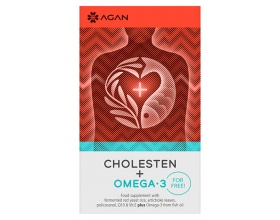 AGAN CHOLESTEN 30 vegicaps & OMEGA-3 1000 mg 30 soft gels AGAN CHOLESTEN 30 vegicaps & OMEGA-3 1000 mg 30 soft gels