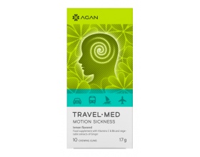 AGAN TRAVEL-MED MOTION SICKNESS, 10 chewing gums