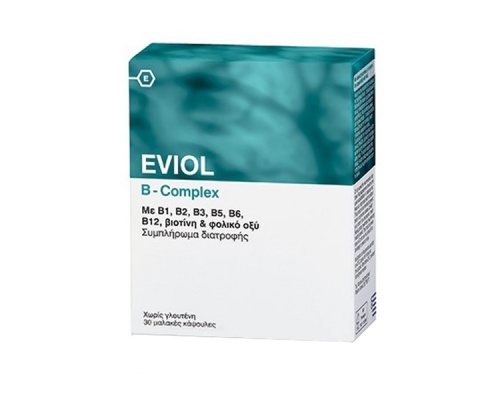 EVIOL B-Complex Σύμπλεγμα Βιταμινών Β, 30 Caps