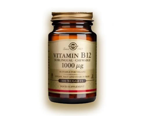 SOLGAR Vitamin B12 1000mg 100 Υπογλώσια Δισκία